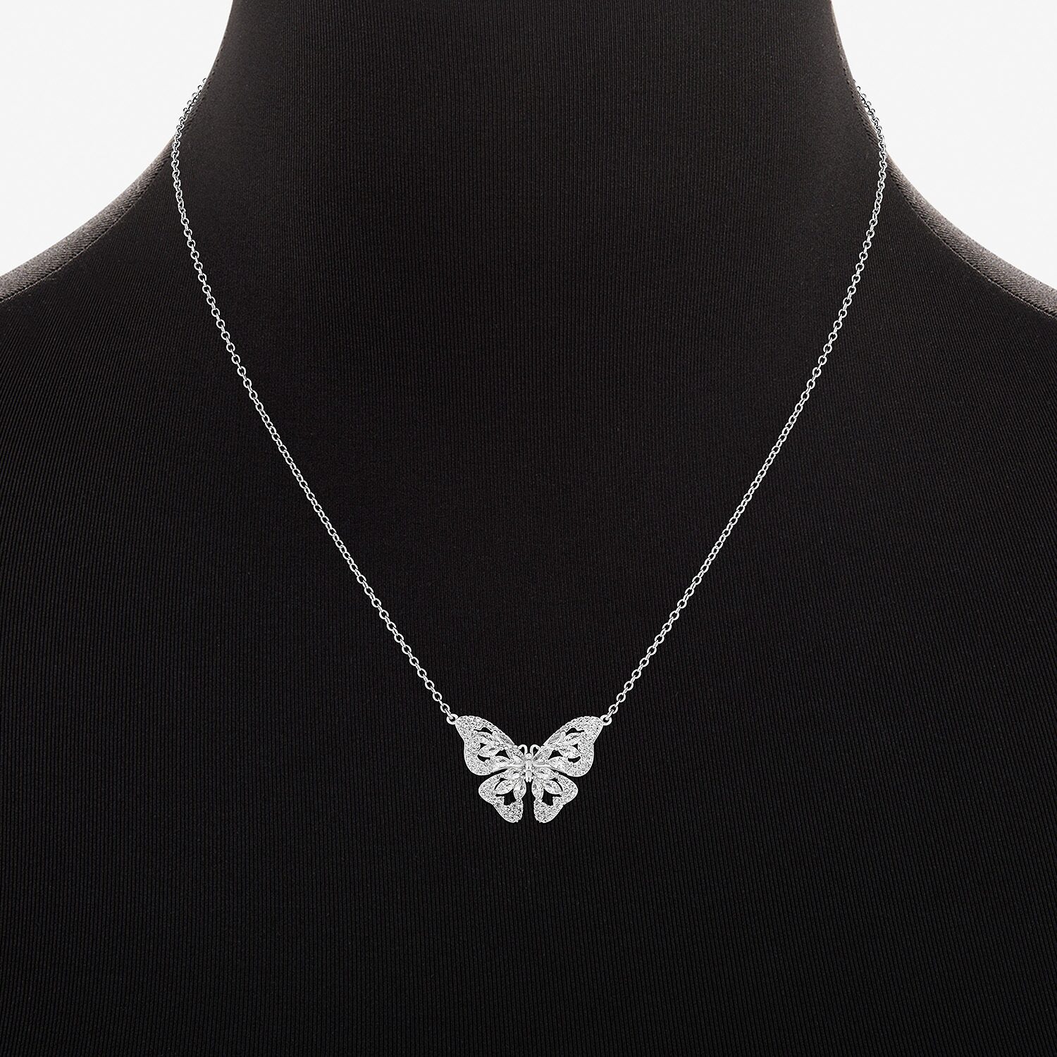 Sparkle Allure Womens Cubic Zirconia Pure Silver Over Brass Butterfly 2-pc. Jewelry Set