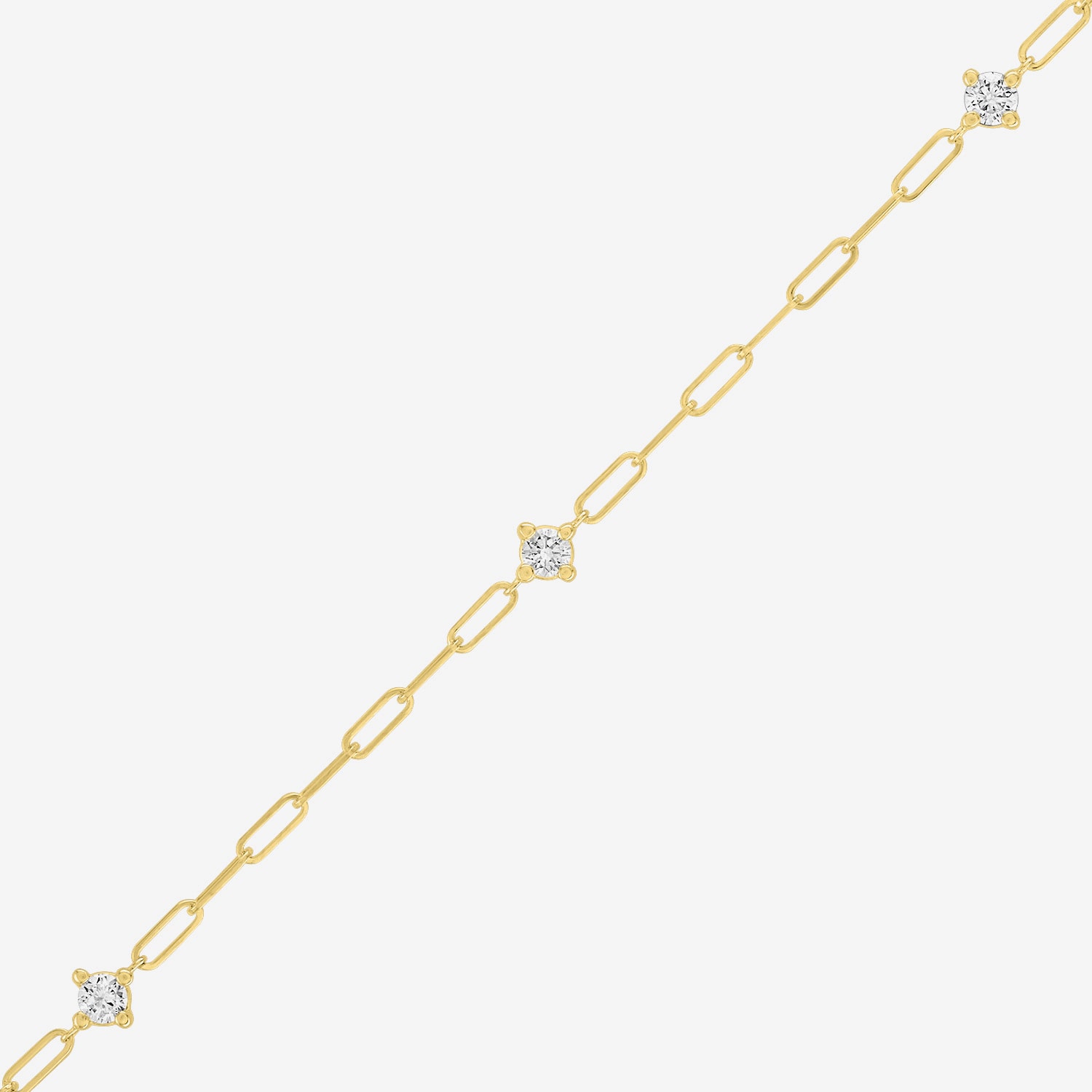 Diamond Addiction (G-H / I1-I2) Womens 1/3 CT. T.W. Lab Grown White Diamond 10K Gold Charm Bracelet