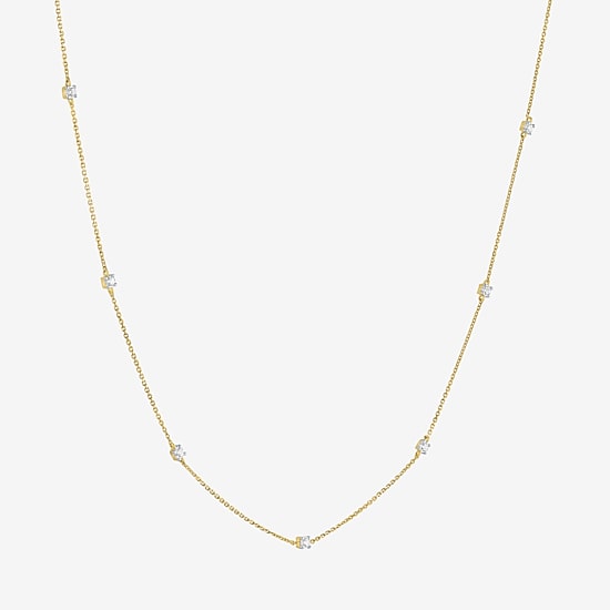 Diamond Addiction (G-H / I1-I2) Womens 1/3 CT. T.W. Lab Grown White Diamond 10K Gold Round 18 Inch Pendant Necklace
