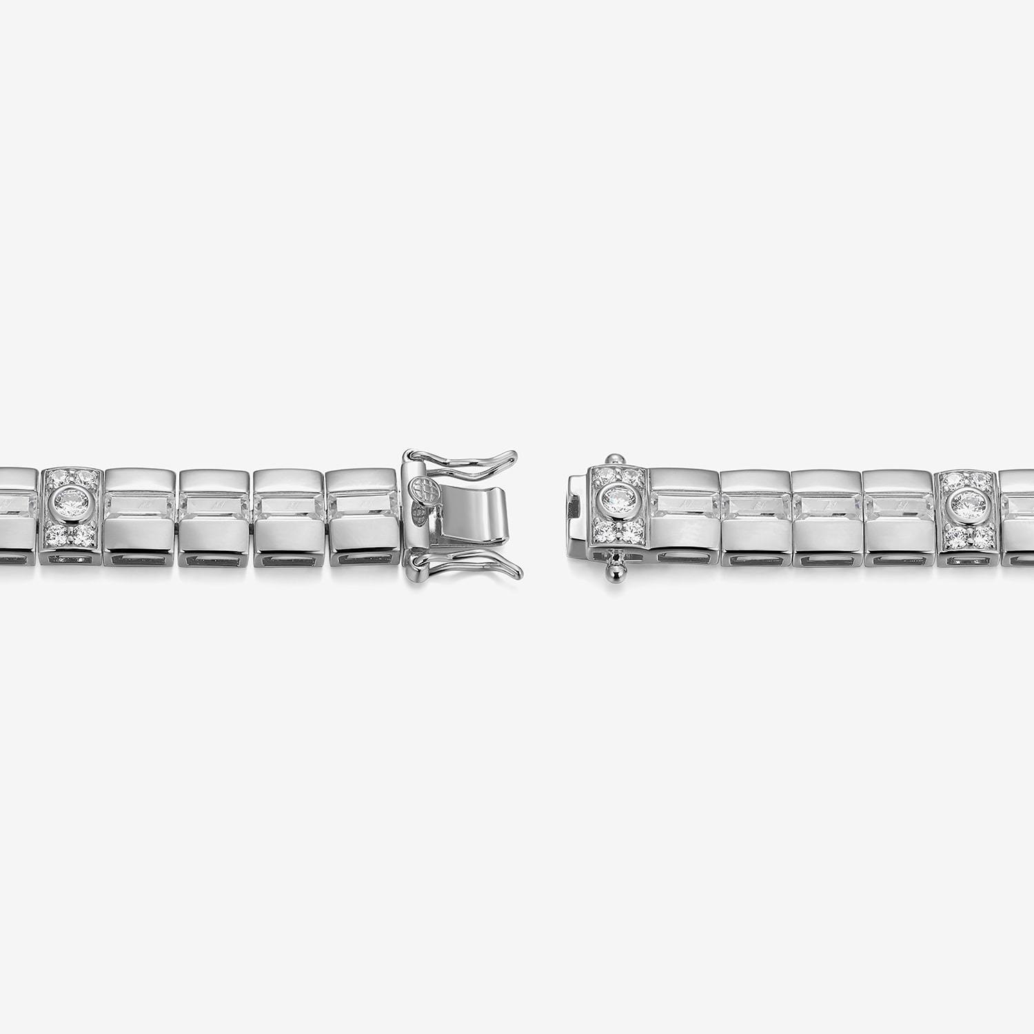 Mens Sterling Silver Solid Round 8 1/2 Inch Link Bracelet