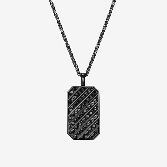Mens 3 5/8 Ct. T.W. Cubic Zirconia Sterling Silver Round 22 Inch Pendant Necklace