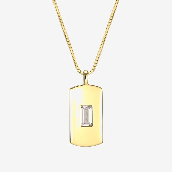 Mens 2 1/2 CT. T.W. Cubic Zirconia 18K Gold Over Silver 26 Inch Pendant Necklace
