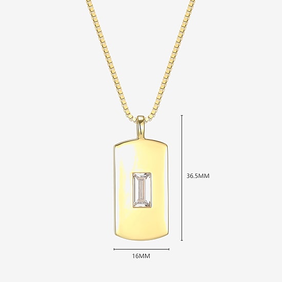Mens 2 1/2 CT. T.W. Cubic Zirconia 18K Gold Over Silver 26 Inch Pendant Necklace