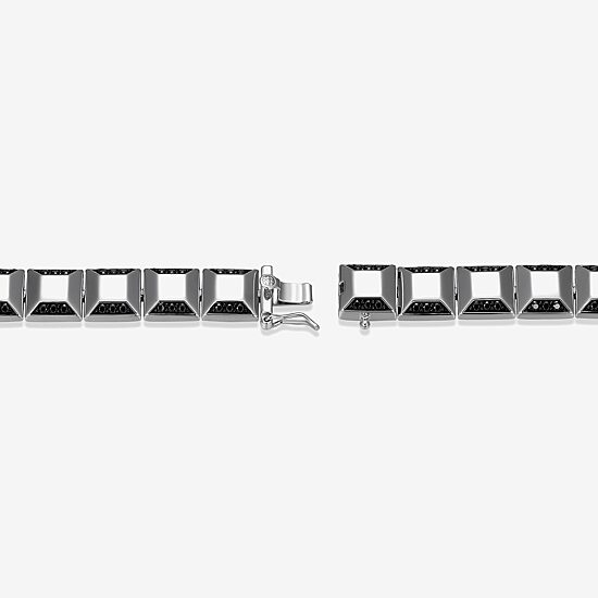 Mens Sterling Silver Solid Round 8 1/2 Inch Link Bracelet