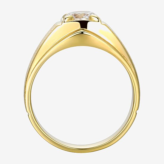 Mens 1 3/4 CT. T.W. Cubic Zirconia 18K Gold Over Silver Round Solitaire Fashion Ring