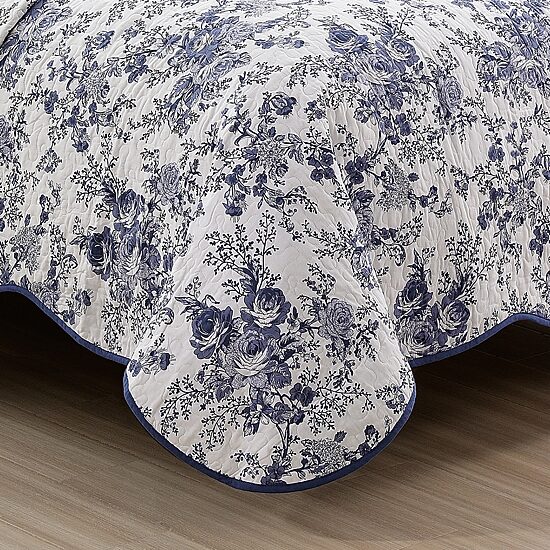 Laurel Manor Toile Garden Cotton Quilt