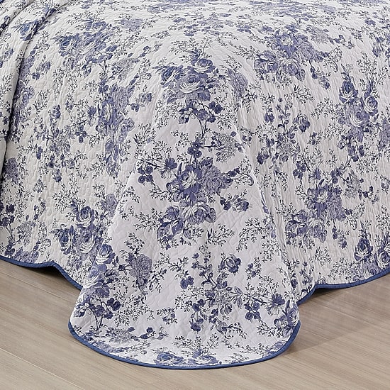 Laurel Manor Toile Garden Cotton Bedspread