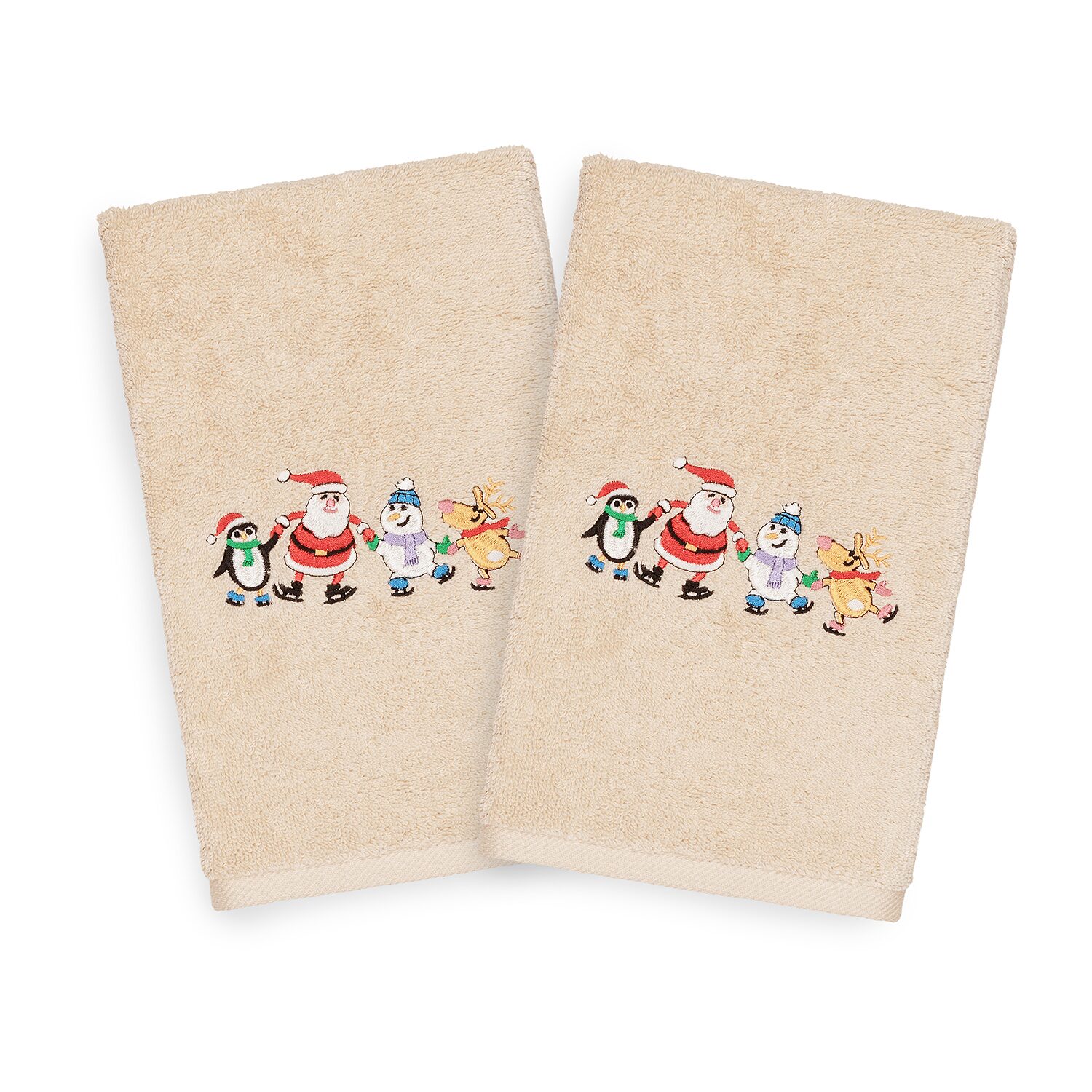 Linum Home Textiles Xmas Skating Party 2-pc. Hand Towel