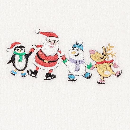 Linum Home Textiles Xmas Skating Party 2-pc. Hand Towel