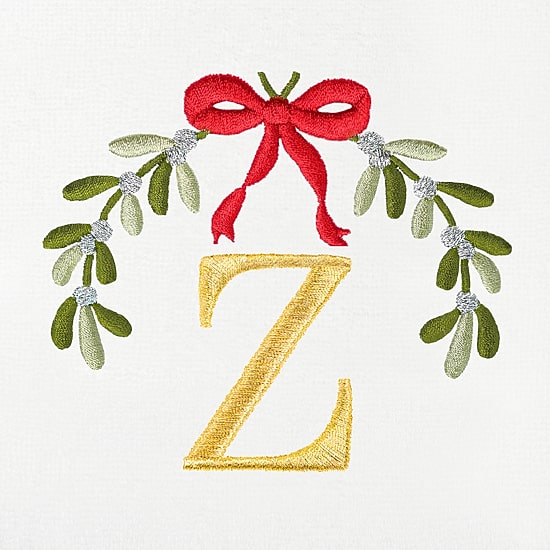 Linum Home Textiles Mistletoe Monogram 2-pc. Hand Towel