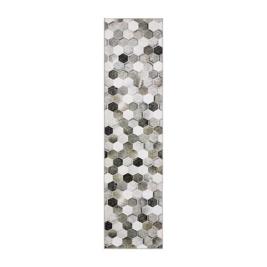 Covington Home Marcel Faux Hide Mosaic 24"X96" Indoor Rectangular Runner