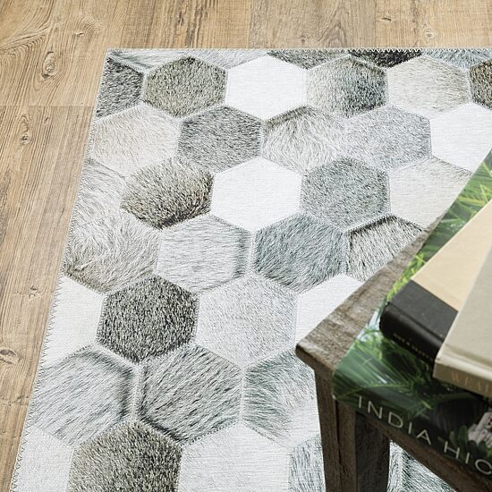 Covington Home Marcel Faux Hide Mosaic 24"X96" Indoor Rectangular Runner