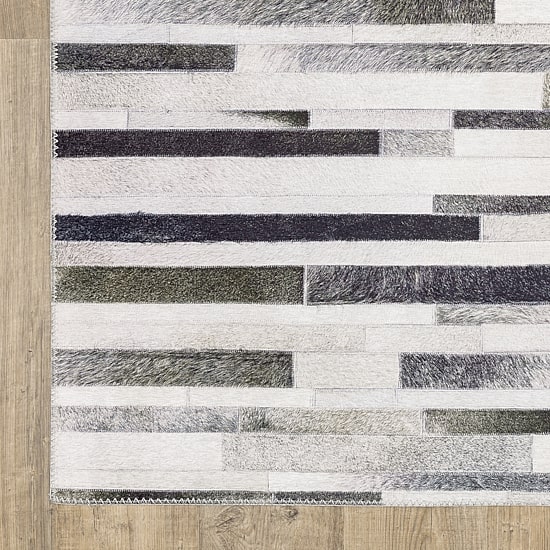 Covington Home Marcel Faux Hide Geo Stripes Indoor Rectangular Area Rug