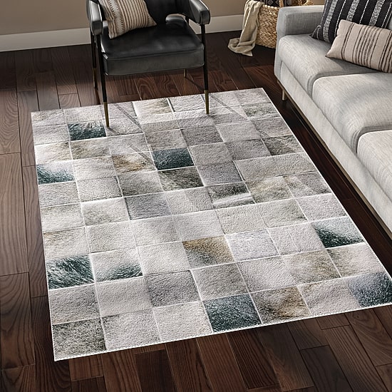 Covington Home Marcel Faux Hide Blocks Indoor Rectangular Area Rug