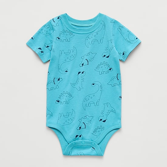 Okie Dokie Baby Boys Crew Neck Short Sleeve Bodysuit