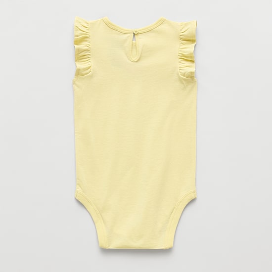 Okie Dokie Baby Girls Round Neck Sleeveless Bodysuit