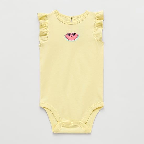 Okie Dokie Baby Girls Round Neck Sleeveless Bodysuit