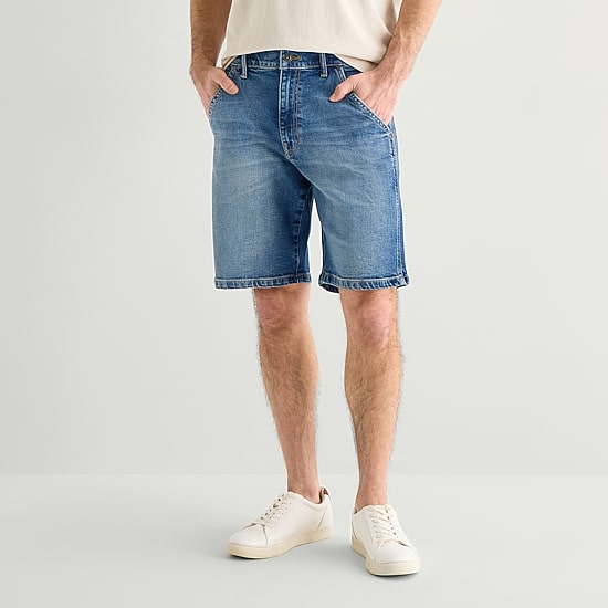 mutual weave Mens 11" 1 Pair Denim Short