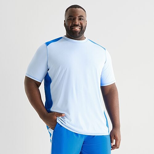 Shaquille O'Neal XLG Active Mens Crew Neck Short Sleeve Big and Tall T-Shirt, 3x-large Tall, Blue