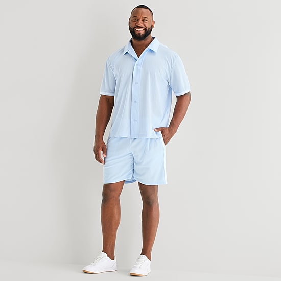 Shaquille O'Neal XLG™ Active Mens Short Sleeve Moisture Wicking Big and Tall Jersey