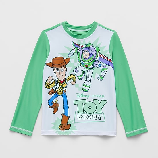 Disney Collection Little & Big Kid Boys Buzz Lightyear Toy Story Woody Rash Guard