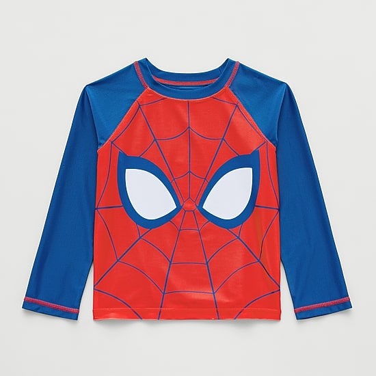 Disney Collection Little & Big Kid Boys Marvel Spiderman Rash Guard