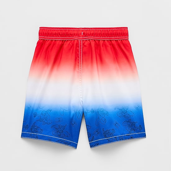 Disney Collection Little & Big Kid Boys Marvel Spiderman Swim Trunks