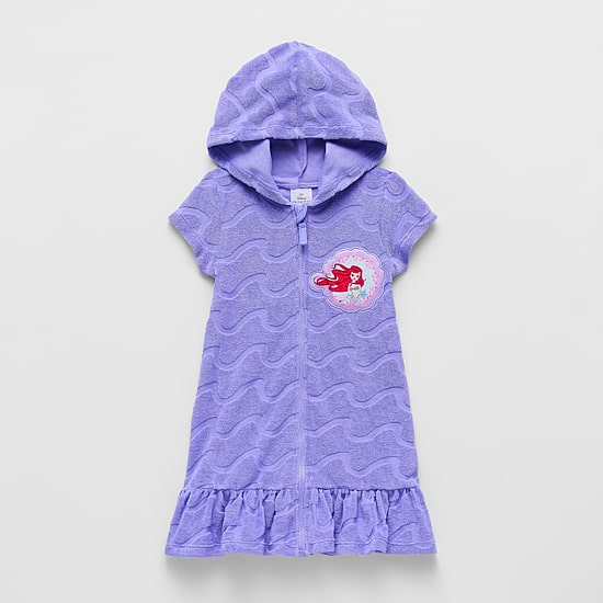 Disney Collection Little & Big Kid Girls Princess The Little Mermaid Knit Dress Swimsuit Cover-Up