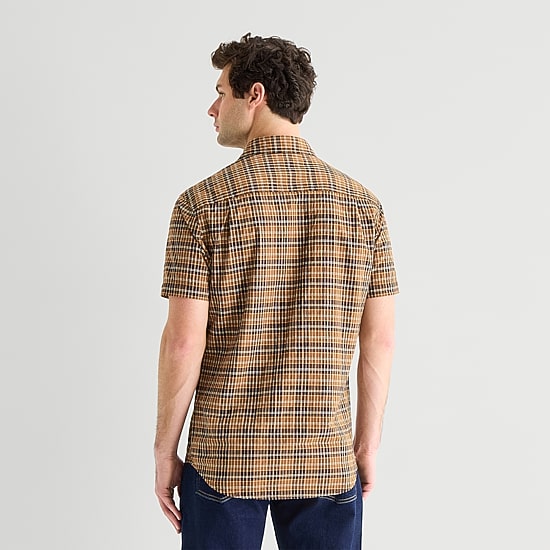mutual weave Mens Short Sleeve Regular Fit Button-Down Shirt