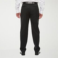 stafford classic fit dress pants Stafford Classic Fit Brown Pleated Cuffed Dress Pants Mens Size 40x30