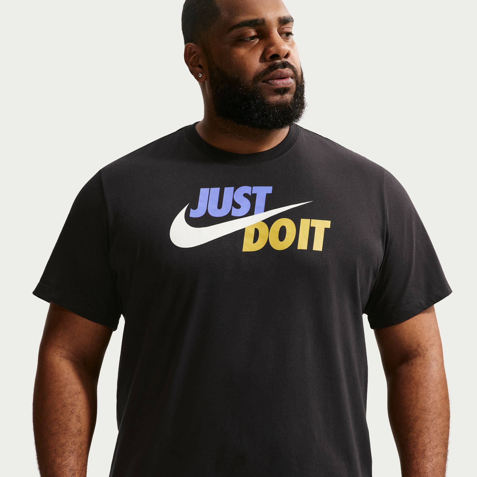 Nike Just Do It Mens Crew Neck Short Sleeve Classic Fit Big and Tall Graphic T-Shirt