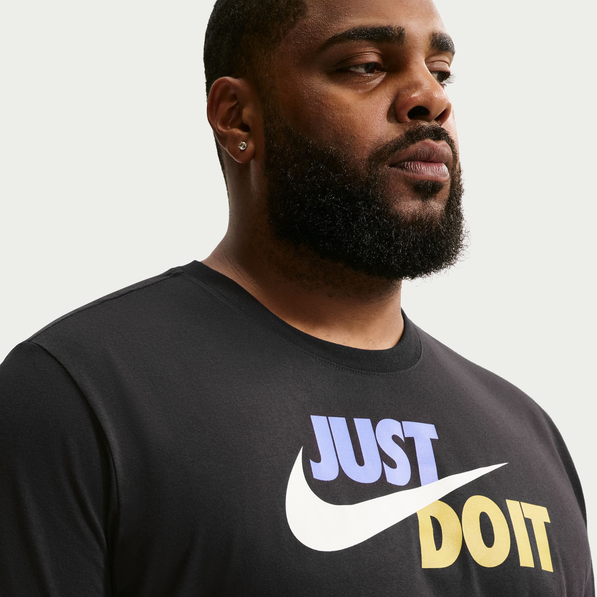 Nike Just Do It Mens Crew Neck Short Sleeve Classic Fit Big and Tall Graphic T-Shirt