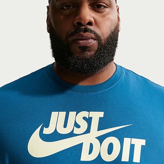 Nike Just Do It Mens Crew Neck Short Sleeve Classic Fit Big and Tall Graphic T-Shirt