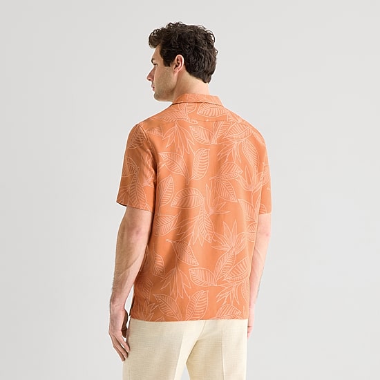 J. Ferrar Floral Mens Short Sleeve Camp Shirt