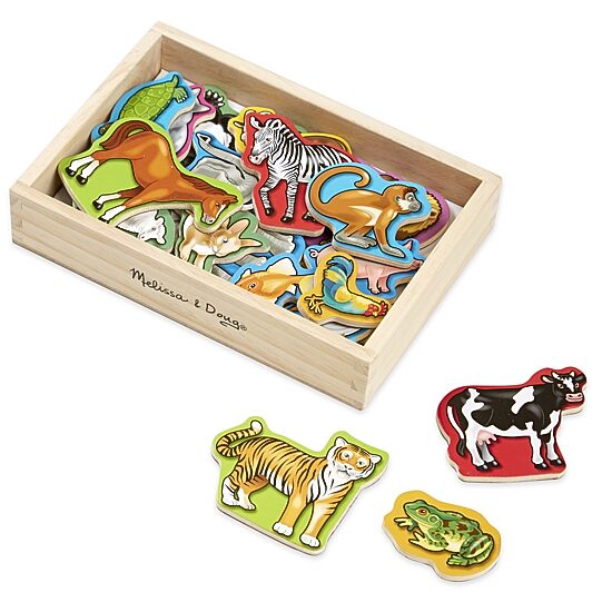 Melissa & Doug Wooden Animal Magnets Interactive Toy