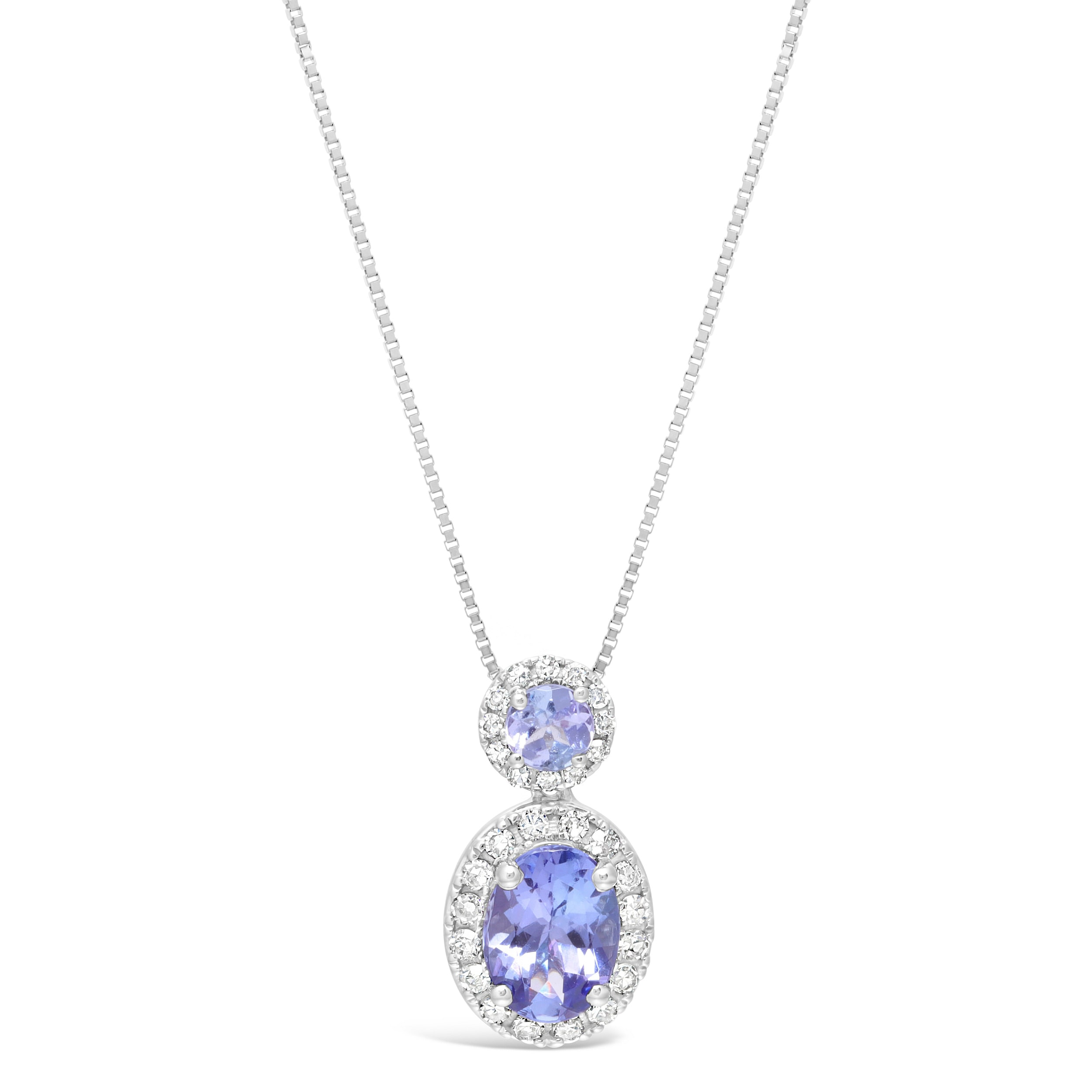Womens 1/6 CT. T.W. Genuine Blue Tanzanite 10K Gold 18 Inch Pendant Necklace