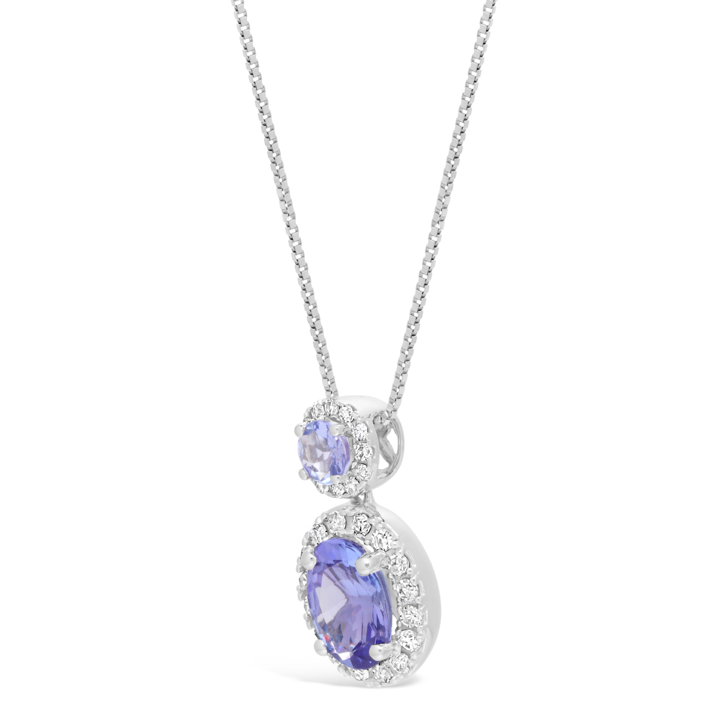 Womens 1/6 CT. T.W. Genuine Blue Tanzanite 10K Gold 18 Inch Pendant Necklace