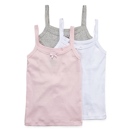 Maidenform Girls Round Neck Sleeveless 3 Pack Camisole