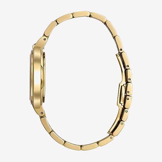 Bulova Rubaiyat Womens Diamond Accent Gold Tone Stainless Steel Bracelet Watch 97p125