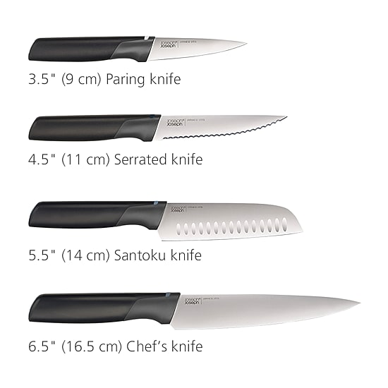 Joseph Joseph Folio Plus Colour Coded Knife & Chopping Board 8-pc. Set