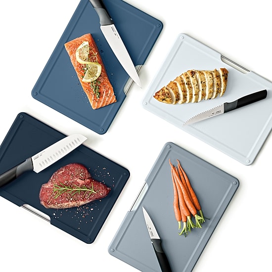 Joseph Joseph Folio Plus Colour Coded Knife & Chopping Board 8-pc. Set