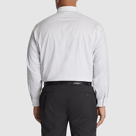 Van Heusen Big And Tall Comfort Performance Mens Classic Fit Stretch Fabric Wrinkle Free Long Sleeve Dress Shirt