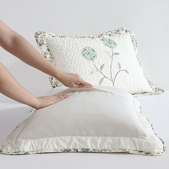 Beatrice Home Fashions Carnation Embroidered Pillow Sham