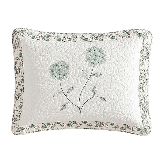 Beatrice Home Fashions Carnation Embroidered Pillow Sham