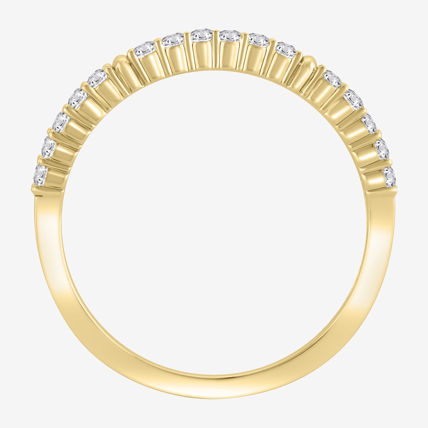Womens 1/2 CT. T.W. Natural White Diamond 14K Gold Anniversary Wedding Band