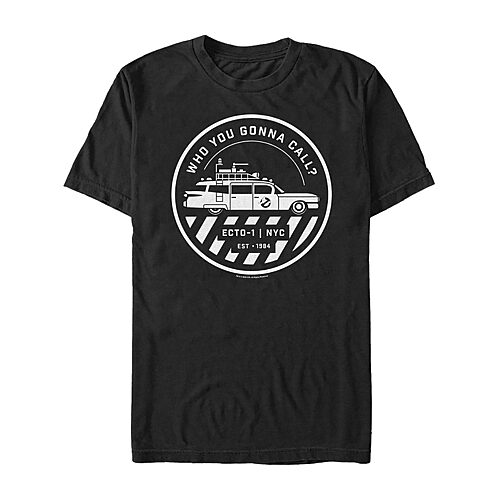 Fifth Sun Men's Ecto 1 Circle Logo Short Sleeve T- shirt - Black