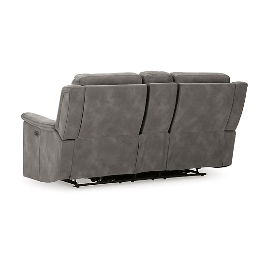 Signature Design By Ashley® Next-Gen DuraPella Dual Power Reclining Pad Arm Loveseat with Console