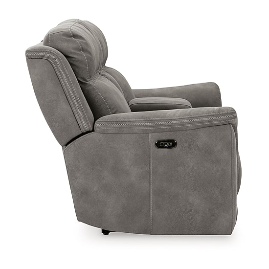 Signature Design By Ashley® Next-Gen DuraPella Dual Power Reclining Pad Arm Loveseat with Console