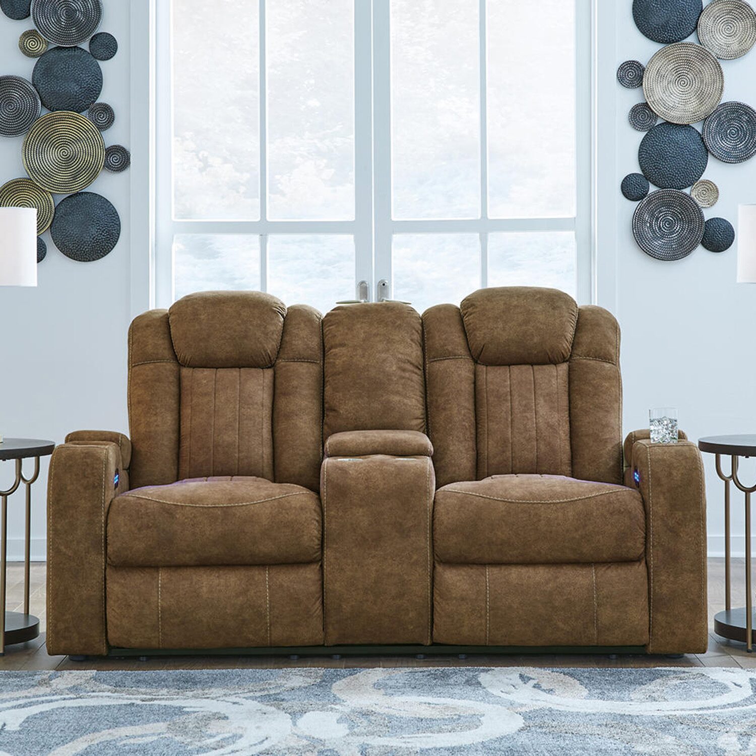 Signature Design By Ashley® Wolfridge Dual Power Reclining Loveseat