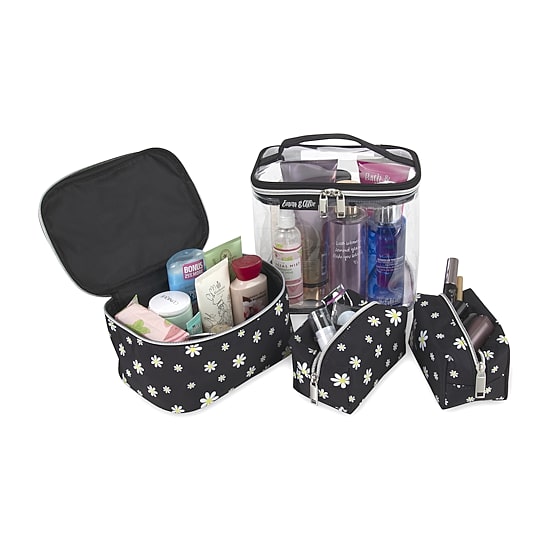 Emma & Chloe 4-pc.Travel Cosmetic Bag Train Set